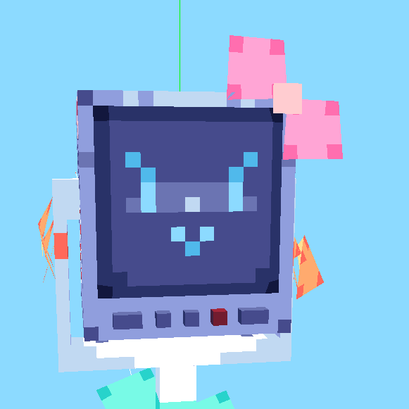 Wiitri a CRT with a lightblue face